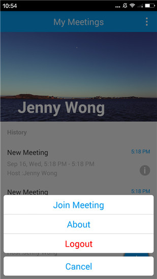 join meeting on android after login