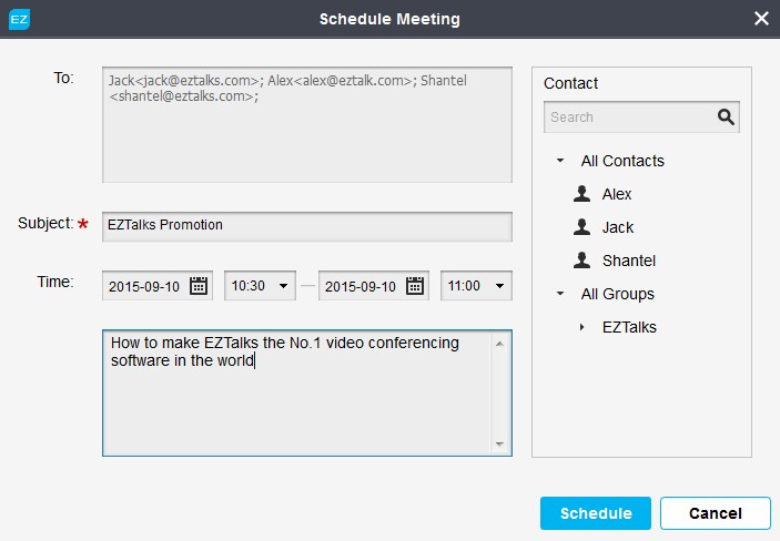 schedule a meeting online