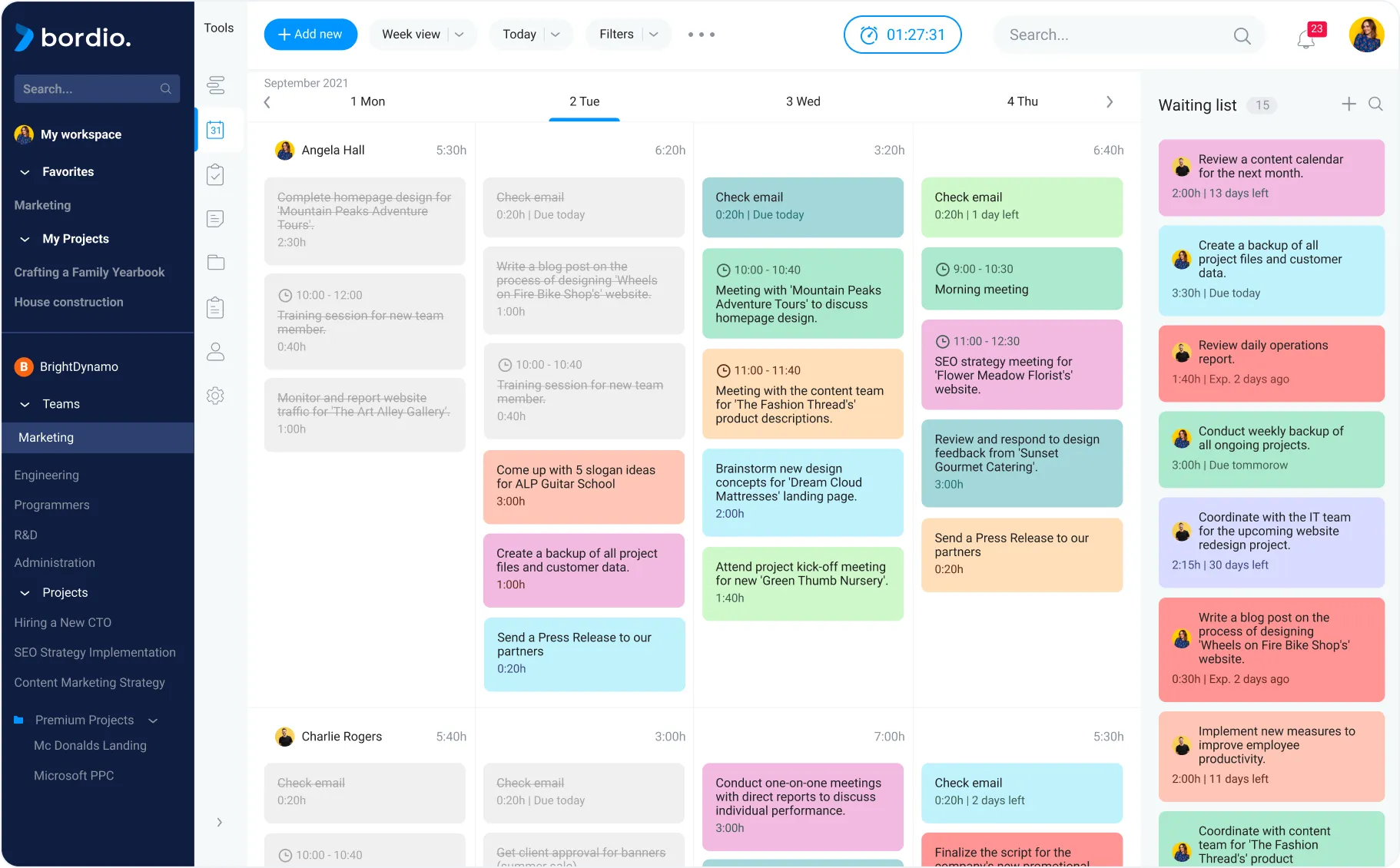 Bordio is the ultimate tool for projects and productivity.