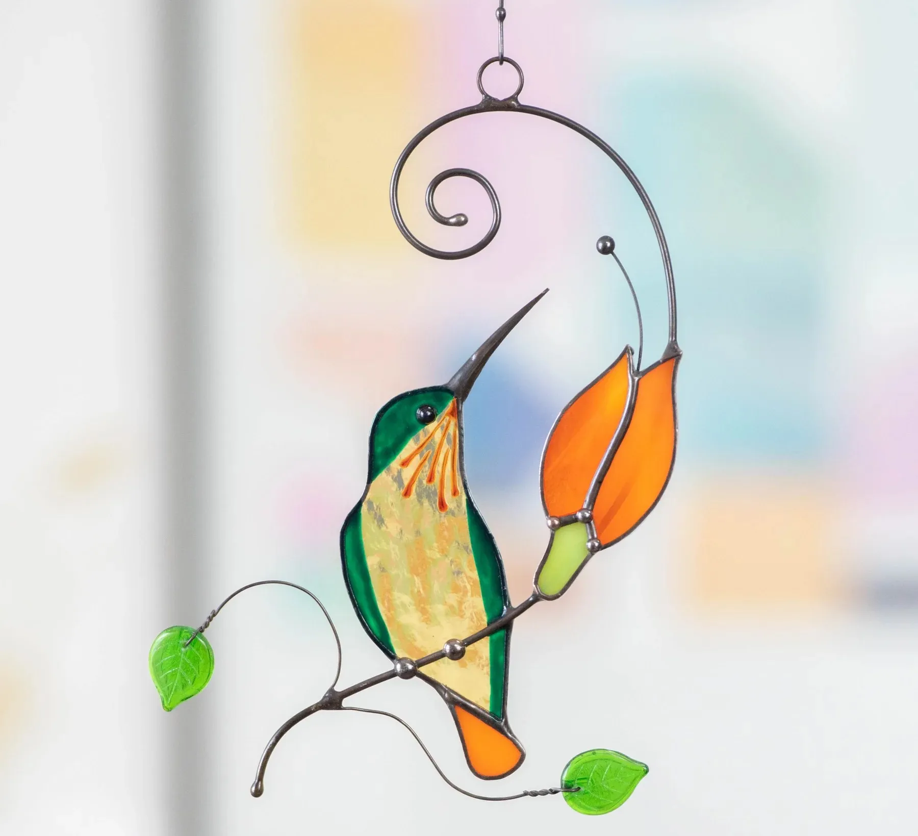 Hummingbird Stained Glass