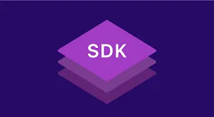 Purple layered logo with the text 'SDK' in white, set against a dark purple background.