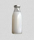 A small bottle of milk with a transparent background.