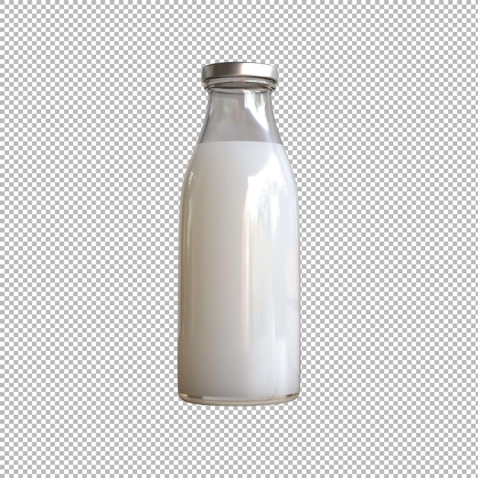 A large bottle of milk with a transparent background.