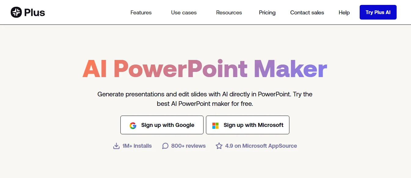 PlusAI PowerPoint Maker